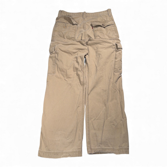 Vintage Levis Cargo Pants Mens 32x32 Brown Loose Straight Baggy Workwear Y2K - Picture 2 of 12